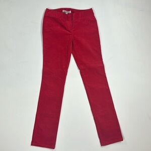 LOFT Red Velvet Pants, Size 0